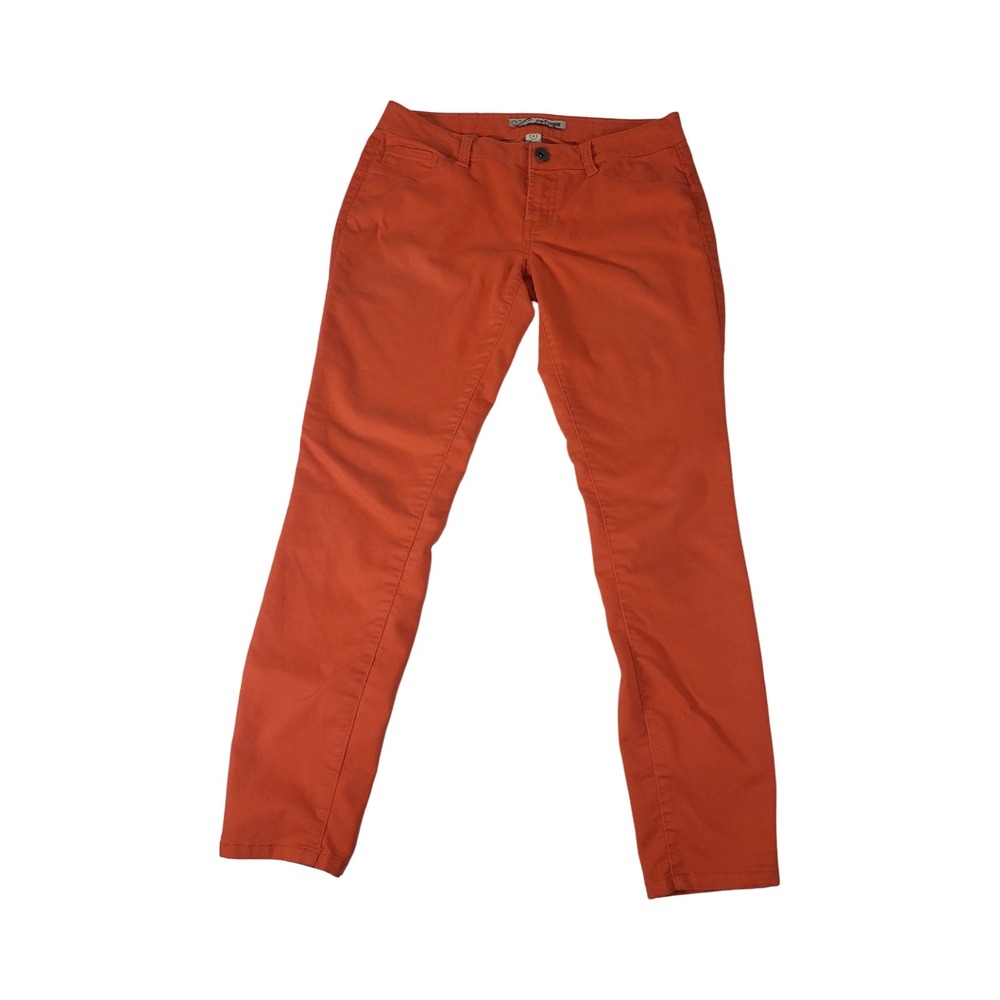 Refuge Womens Orange Skinny Pants Size 8 Stretch Cotton Blend CHAB000008